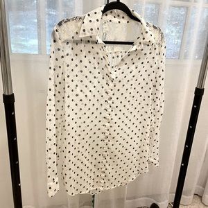 Polka dot business blouse